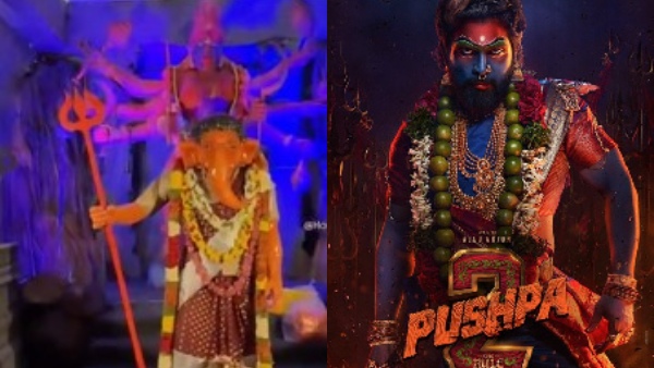 Pushpa 2-Inspired Ganesh Pandal in Tamil Nadu Wows Devotees with 30 Lakh Movie-Style Set Pushpa 2-Inspired Ganesh Pandal in Tamil Nadu Wows Devotees with 30 Lakh Movie-Style Set