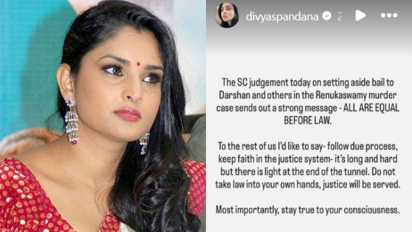 Supreme Court Cancels Bail in Renukaswamy Case Ramya Hails Verdict as Strong Message Supreme Court Cancels Bail in Renukaswamy Case Ramya Hails Verdict as Strong Message