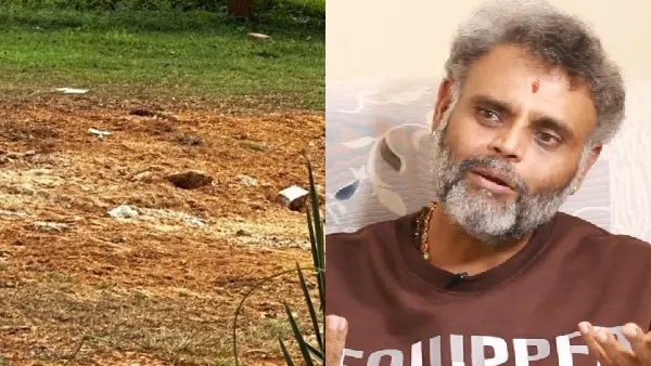 K Manju and Ravi Srivatsa get emotional after Dr Vishnuvardhan memorial demolished in Abhiman Studio K Manju and Ravi Srivatsa get emotional after Dr Vishnuvardhan memorial demolished in Abhiman Studio