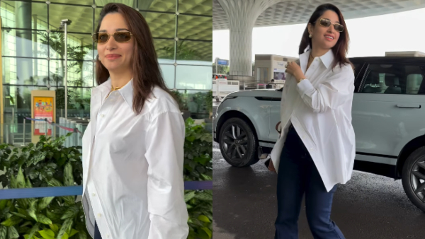 Tamannaah Bhatia wears white cotton taffeta collar shirt worth 47 000 from Michael Kors