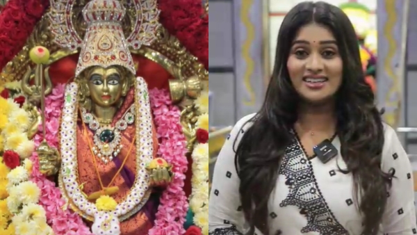 Snehada Kadalilli serial actress Nisarga worships Shaila Putri on the first day of Navratri in Star Suvarna