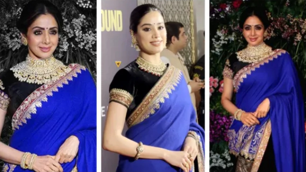 Janhvi Kapoor wore the saree that Sridevi wore at Anushka Sharma and Virat Kohli s reception Janhvi Kapoor wore the saree that Sridevi wore at Anushka Sharma and Virat Kohli s reception
