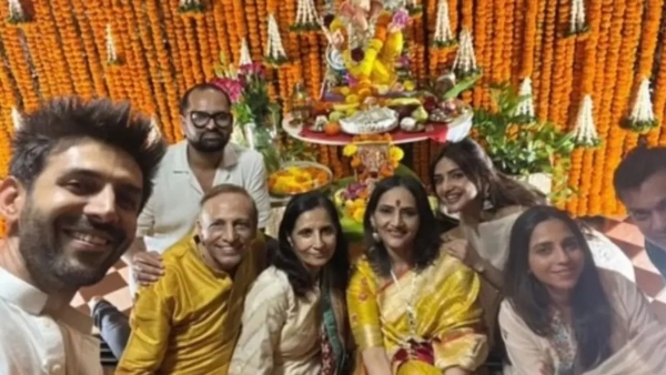 Kartik Aaryan amp amp Sreeleela s Ganesh Chaturthi Sparks Dating Rumours