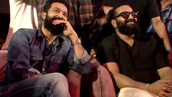 Jr NTR Attends Kantara-1 pre-release event Chief Guest Rishab Shetty kannada speech