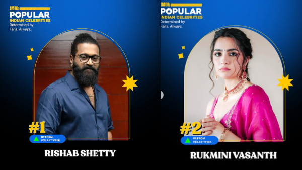 Popular Indian Celebrities Weekly IMDb Feature Rishab Shetty tops beating Hrithik Roshan Jr Ntr