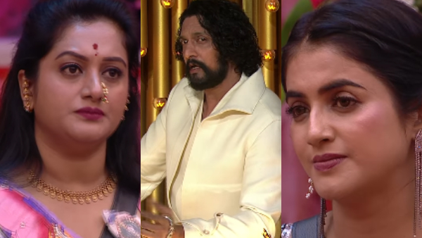 BBK 12 Mid Season Finale Kichcha Sudeep charged Ashwini Gowda-Jhanvi for Targeting Rakshitha Shetty