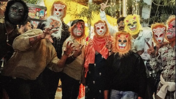 Kannada Actress Visits Kadalekai Parishe in Lion Mask to Avoid Crowd Fans Call It a good Move