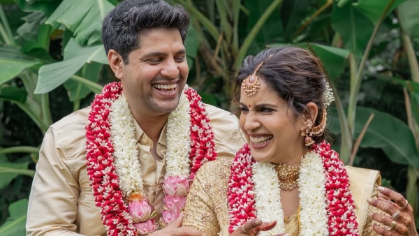 bigg-boss-samyuktha-shanmughanathan-marries-csk-star-anirudha-srikkanth-k-srikkanths-son