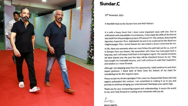 Sundar C steps down from directing Rajinikanth s Thalaivar173