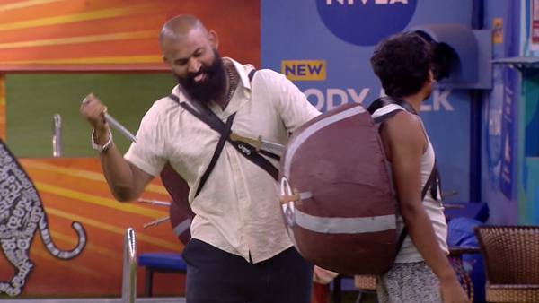 BBK 12 Raghu Vs Gilli fans remembered Baahubali Prabhas and Sathyaraj Kattappa Scene