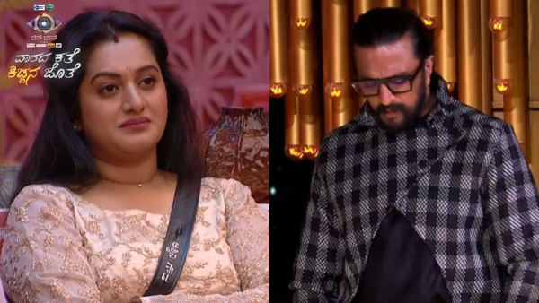 BBK 12 Sudeep shows disappointment towards Ashwini Gowda for pulling Kavya mother into her fight