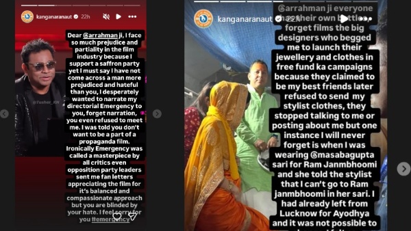 Blinded by Hate Kangana Ranaut s Scorched-Earth Response to AR Rahman s Communal Remark