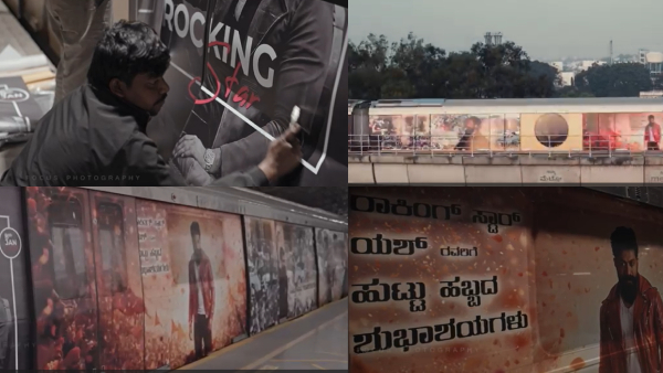 The first ever in the history of Bengaluru Metro takeover Yash Birthday celebration