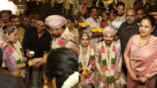 Gatha Vaibhava movie Hero Dhushyanth tie the knot with Rachana photo are trending