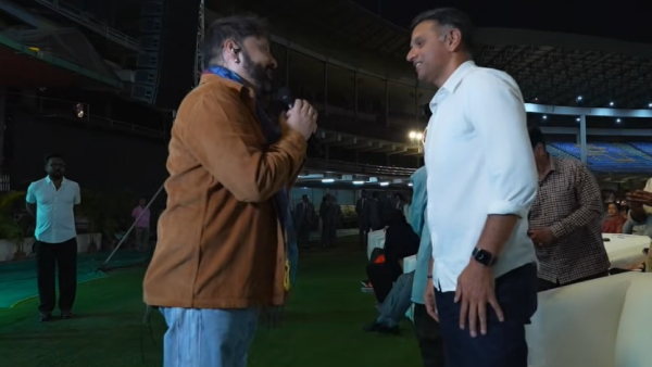 Rahul Dravid asked to sing Kannada song in Golden Jubilee of Iconic Chinnaswamy Stadium Bengaluru