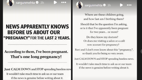 That s One Long Pregnancy Sargun Mehta s Savage Reality Check for Baseless Rumours
