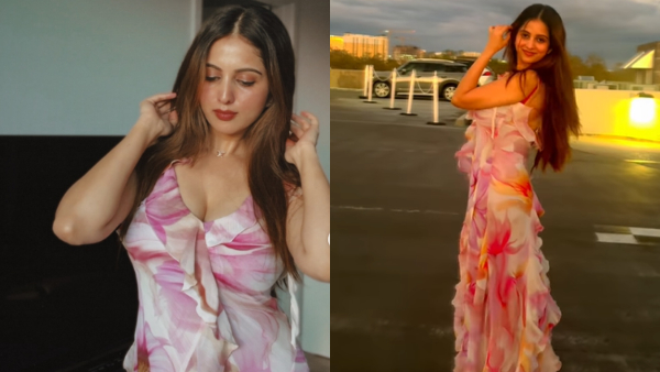 Niveditha Gowda sets the internet on fire with her floral look in Tampa city In USA