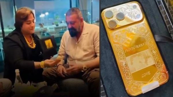 24K Cross-Border Love Sanjay Dutt Gifted Gold iPhone by Pakistani Fan 24K Cross-Border Love Sanjay Dutt Gifted Gold iPhone by Pakistani Fan