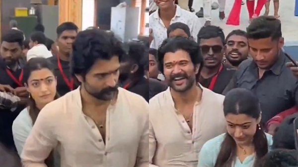Vijay Deverakonda and Rashmika Resume Shoot for Ranabaali After Wedding Receive Grand Welcome Vijay Deverakonda and Rashmika Resume Shoot for Ranabaali After Wedding Receive Grand Welcome