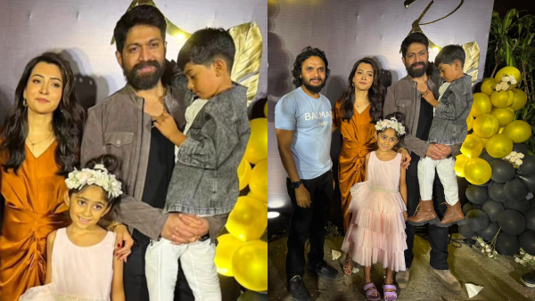 Rocking Star Yash looks dashing at wife Radhika Pandit s birthday party