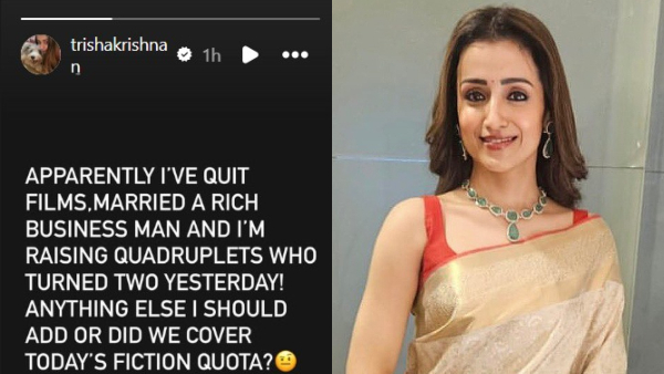 Actress Trisha Krishnan Slams Retirement Political Entry Rumors Linked to Vijay