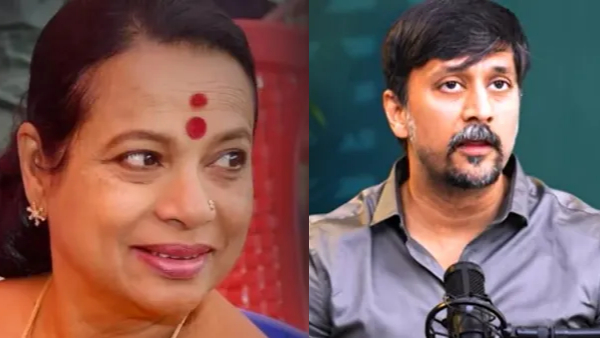 Senior Actress Umashree and Jayamala shows angry on Chethan Ahimsa for Rajakumar memorial