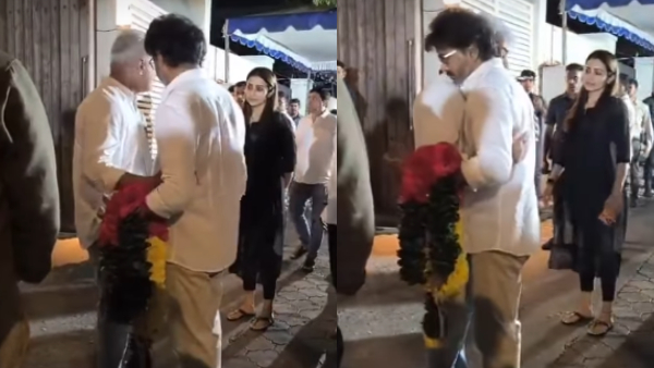 CM Vijay Trisha s cinematic entry in the Ajith Mother grieving Videos circulating on social media CM Vijay Trisha s cinematic entry in the Ajith Mother grieving Videos circulating on social media
