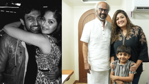Meghana Raj thanked late husband Chiranjeevi Sarja on wedding anniversary shares photo with Rajinikanth