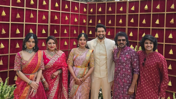 Actor real star Upendra s nephew Niranjan Sudhindra gets engaged to Dr Sanjana Actor real star Upendra s nephew Niranjan Sudhindra gets engaged to Dr Sanjana