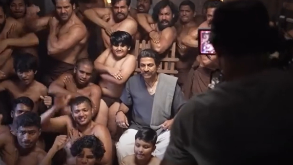 Ram Charan movie Peddi team released Shivarajkumar character making video