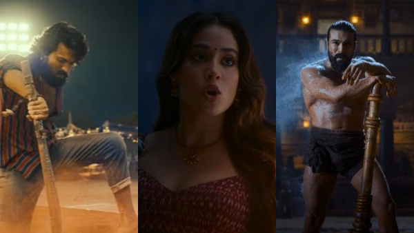 Ramcharan and Shivarajkumar Starrer Peddi Action Packed Trailer gets mixed Response Ramcharan and Shivarajkumar Starrer Peddi Action Packed Trailer gets mixed Response