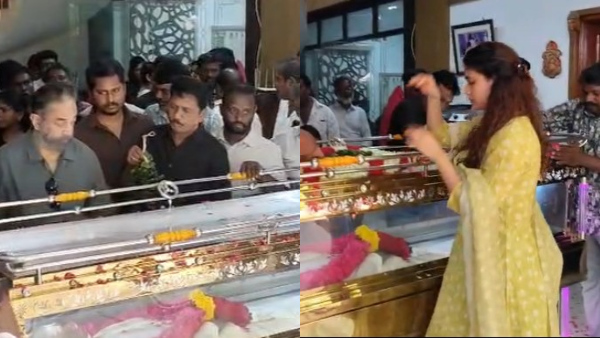 Rajinikanth Kamal Haasan Vijay Lead Celebrities Paying Last Respects to Bharathiraja