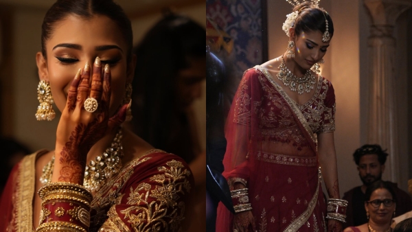 Secret Marriage Bigg Boss 19 Star Nehal Chudasama Breaks The Internet With Red Bridal Pics