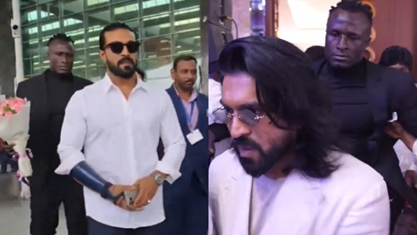 Peddi actor Ram Charan Jokes About Bodyguard Kevin s Fame I Don t Let Him Roam Outside Now