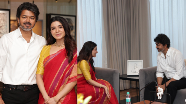 Actress Samantha Ruth Prabhu met Tamil Nadu CM Vijay while promoting her Engal Thangam