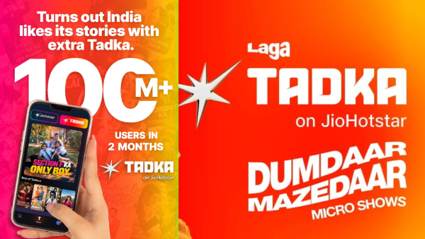 Micro Drama platform TADKA on JioHotstar Hits 100 Million Users became Top Destination for Micro Content Micro Drama platform TADKA on JioHotstar Hits 100 Million Users became Top Destination for Micro Content
