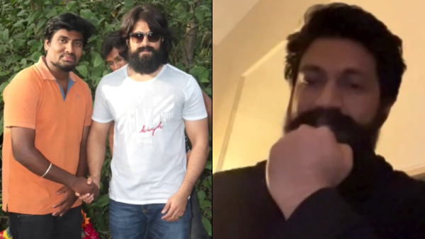 Yash supports his fan in Shivamogga who is battling cancer via video call Yash supports his fan in Shivamogga who is battling cancer via video call