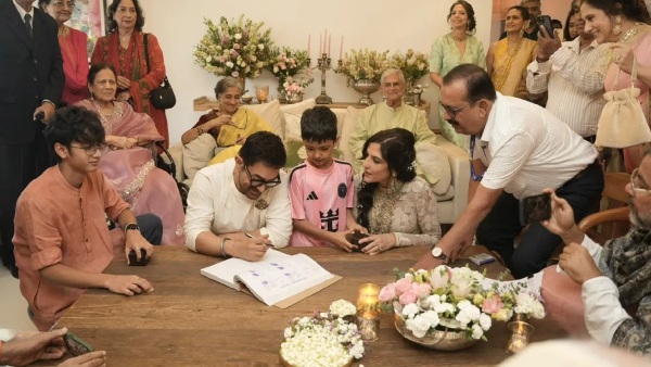FIRST LOOK Aamir Khan amp amp Gauri Spratt Tie The Knot In Stunning Home Wedding