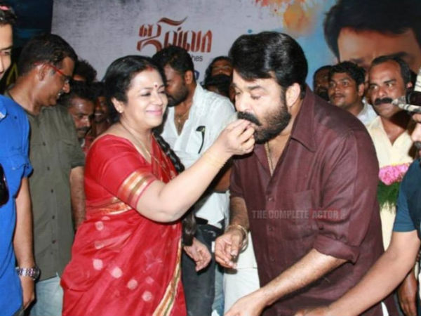 ജില്ലയുടെ സെറ്റില്‍ ലാലിന്റെ പിറന്നാളാഘോഷം