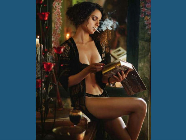 സിഗരറ്റ് പുകച്ച് കങ്കണ