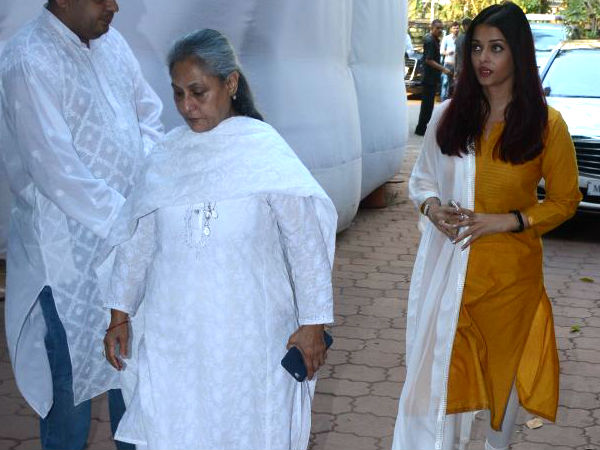 ജയ ബച്ചനെ ആശ്വസിപ്പിച്ച് ഐശ്വര്യ