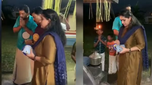  ക്ഷേത്രദര്‍ശനത്തിനിടയിലെ ചിത്രങ്ങളും വീഡിയോയും