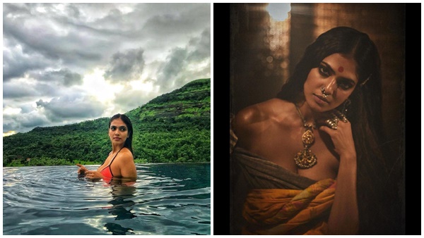 സാരിയിൽ ഗ്ലാമറസ്  ലുക്ക്