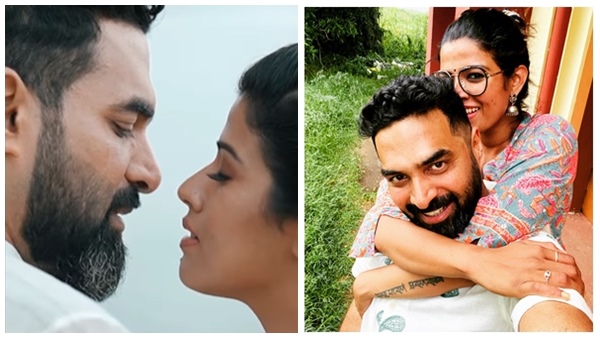 പരസ്പരം ചേര്‍ന്ന് നിന്ന് ചുംബിക്കാന്‍ ഒരുങ്ങുന്ന ഗോപി സുന്ദറും അമൃതയുമാണ് വീഡിയോയിലുള്ളത്