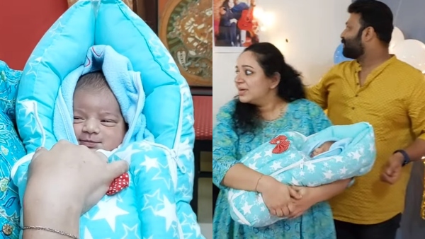 ചന്ദ്രയ്ക്കും കുഞ്ഞിനും വീട്ടിൽ‌ ​ഗംഭീര സ്വീകരണമൊരുക്കി ടോഷ് ക്രിസ്റ്റി