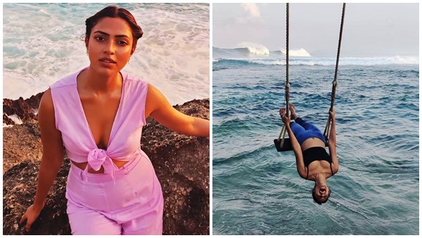 മലമുകളില്‍ വലിഞ്ഞ് കയറുകയുമൊക്കെ ചെയ്യുന്ന അമലയാണ് വീഡിയോയിലുള്ളത്