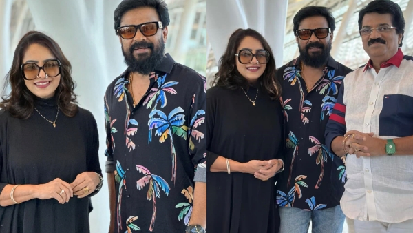 മാച്ചിങ് ലുക്കിൽ ദിലീപിനൊപ്പം ലേഖ ശ്രീകുമാർ