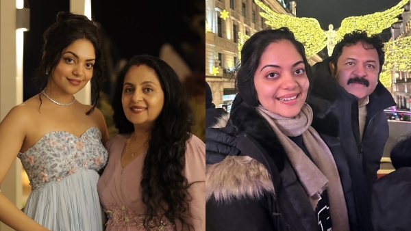 Ahaana Krishna with Sindhu and Krishna Kumar