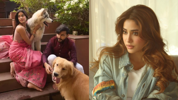 Janhvi Kapoor with Shikhar Pahariya and their pet dogs