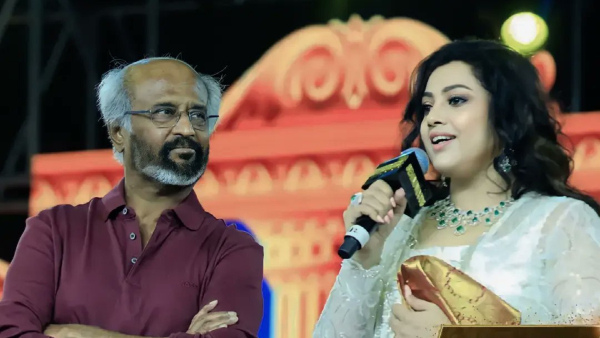 Rajinikanth and Meena at the event